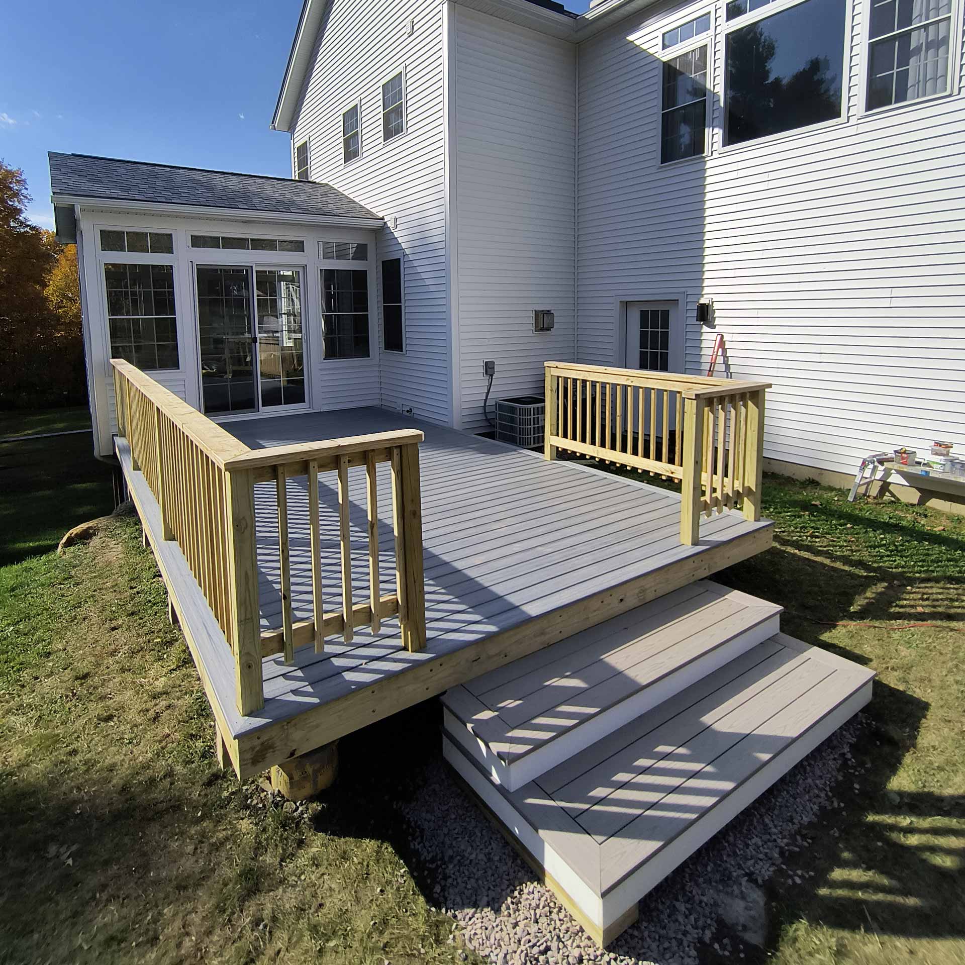 Newly installed deck