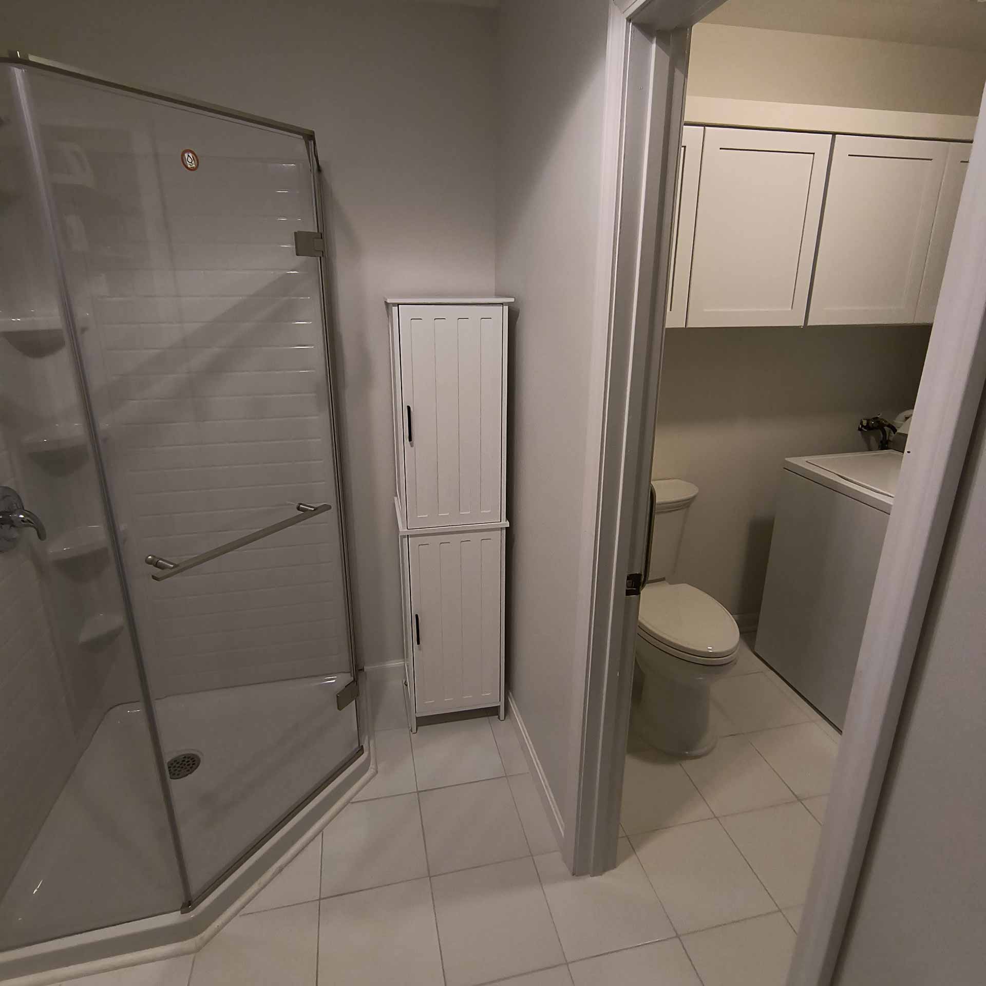 New glass shower installed in bathroom